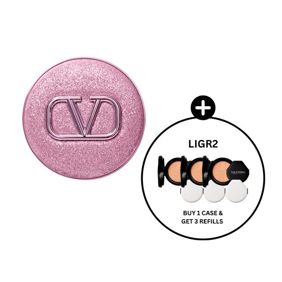 GWP_VLTN 고 쿠션 핑크 글리터 케이스 + 리필 블랙 LIGR2 *3