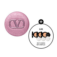 GWP_VLTN 고 쿠션 핑크 글리터 케이스 + 리필 블랙 LA1 *3