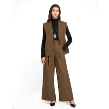 Wool Twill Suit Vest_Coffee