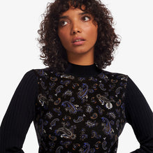 Paisley Print Knit