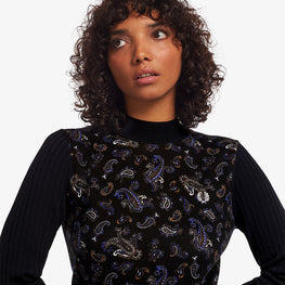 Paisley Print Knit