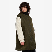 Knitted Sleeve Bomber Jacket