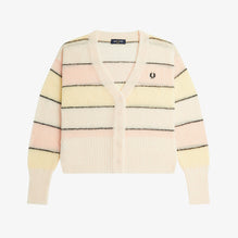 Striped Open Knit Cardigan