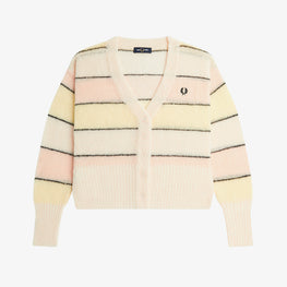 Striped Open Knit Cardigan