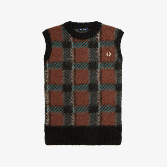 Glitch Tartan Knitted Vest
