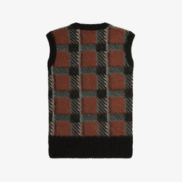 Glitch Tartan Knitted Vest