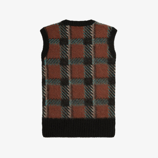 Glitch Tartan Knitted Vest