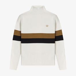 Ribbed Funnel Neck Knit
