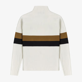 Ribbed Funnel Neck Knit