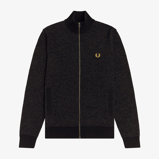 Textured Zip-Through Cardigan