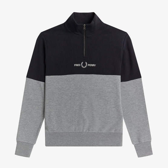 Clrblock Half Zip Sweatshirt
