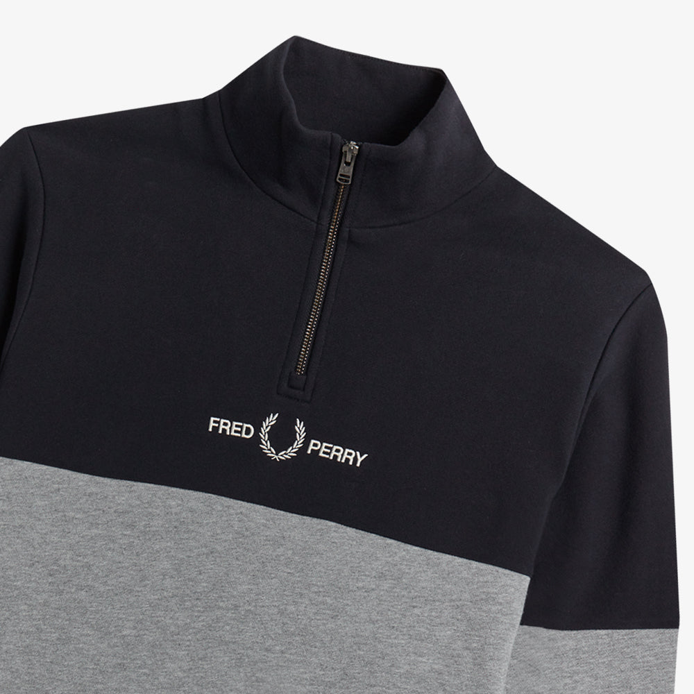 Clrblock Half Zip Sweatshirt