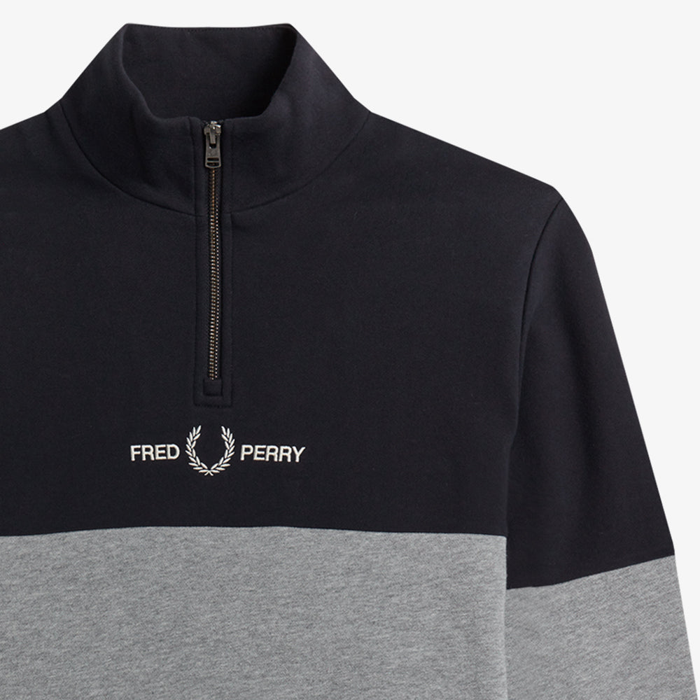 Clrblock Half Zip Sweatshirt