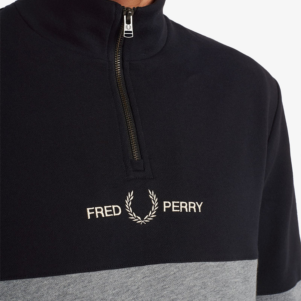 Clrblock Half Zip Sweatshirt