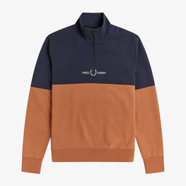 Clrblock Half Zip Sweatshirt