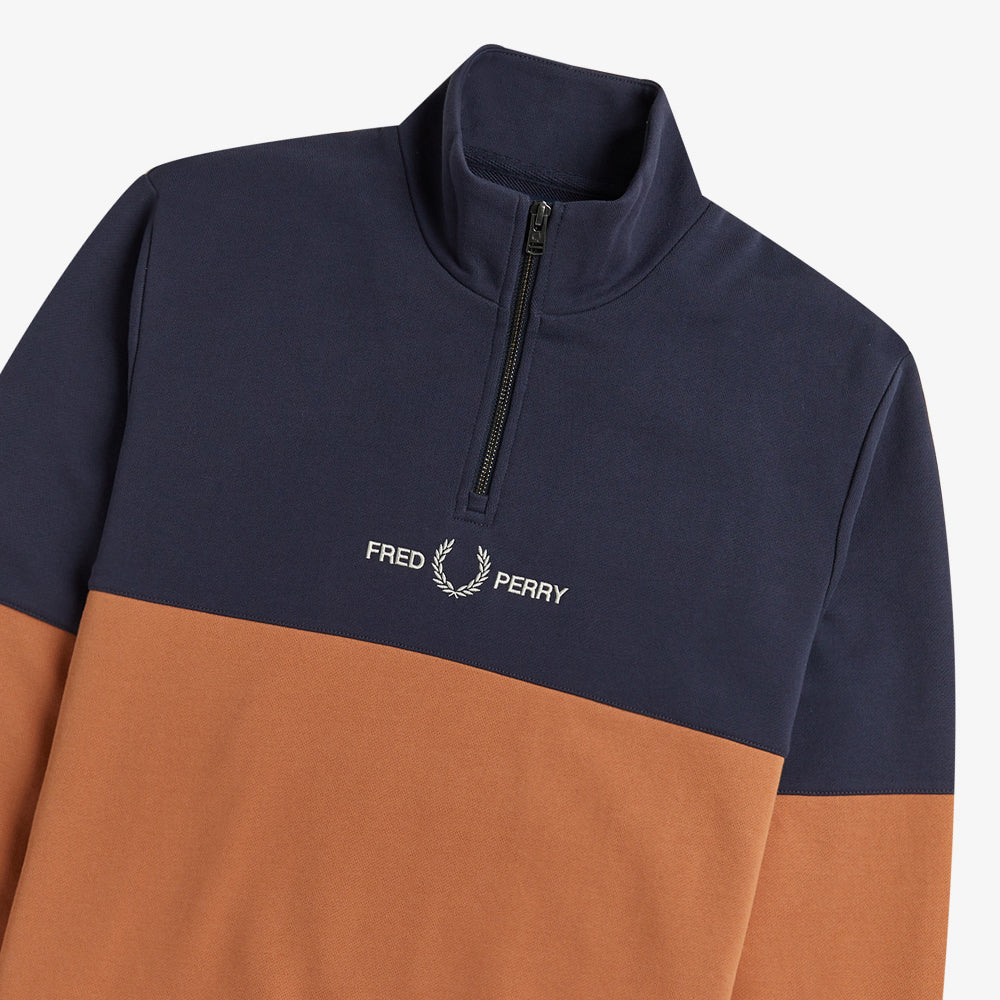 Clrblock Half Zip Sweatshirt