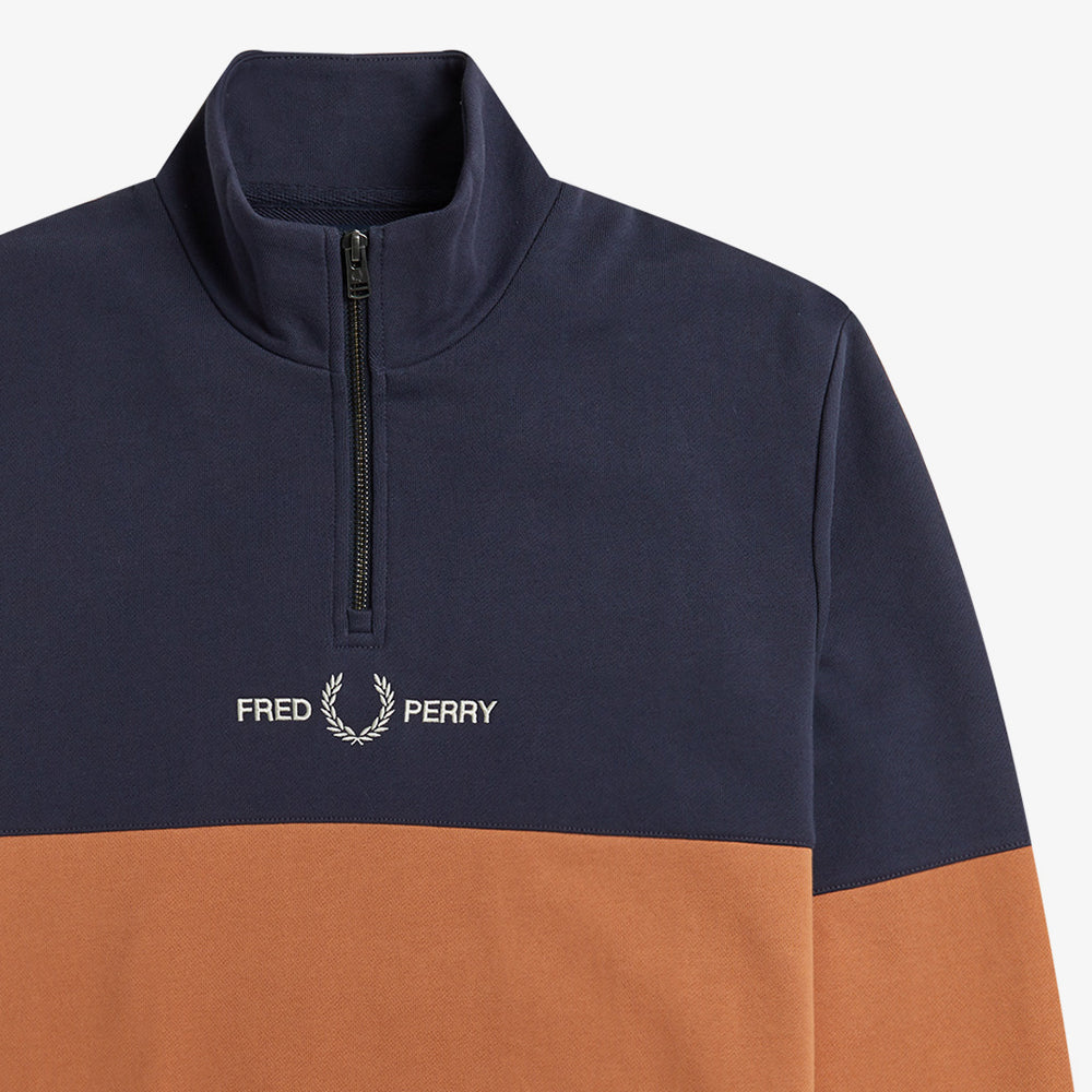 Clrblock Half Zip Sweatshirt