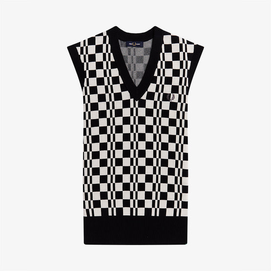 Chequerboard Knitted Vest