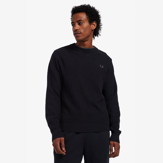 Textured Crew Neck Knit
