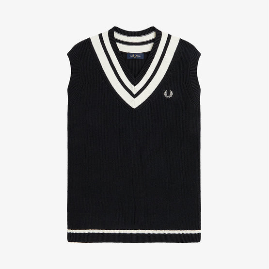 Striped Trim V-Neck Tank