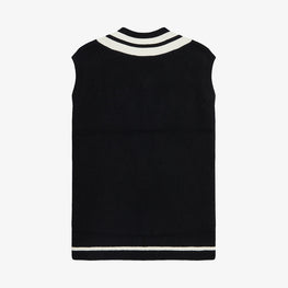 Striped Trim V-Neck Tank