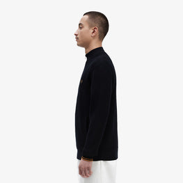 Waffle Stitch Half Zip Knit