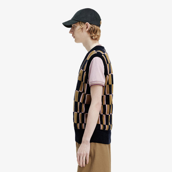 Glitch Chequerboard Vest