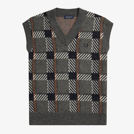 Glitch Tartan Knitted Vest