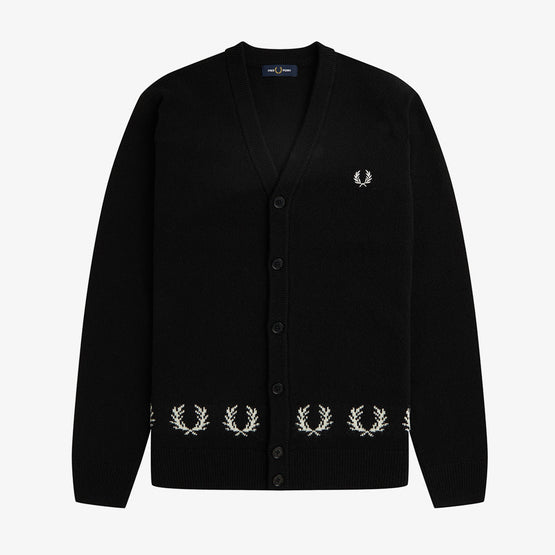 Laurel Wreath Trim Cardigan