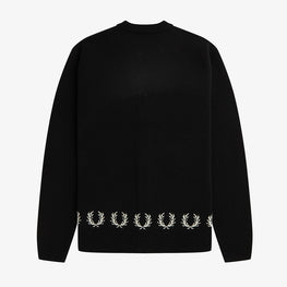 Laurel Wreath Trim Cardigan