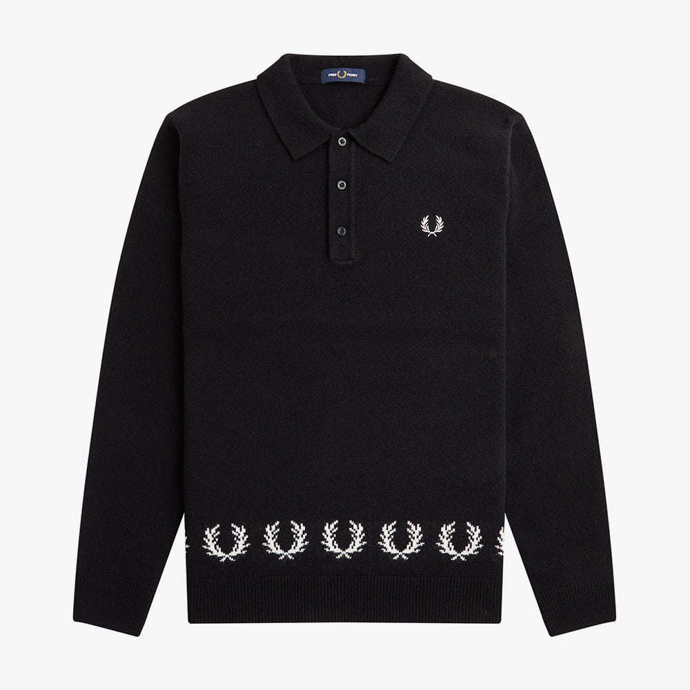 Laurel Wreath Trim Knit Shirt