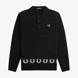 Laurel Wreath Trim Knit Shirt