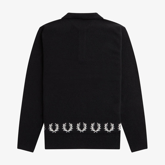 Laurel Wreath Trim Knit Shirt