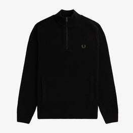 Textured Half Zip Knit
