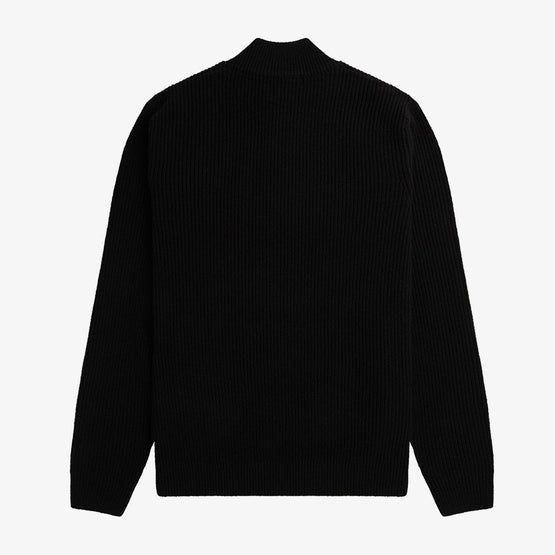 Textured Half Zip Knit