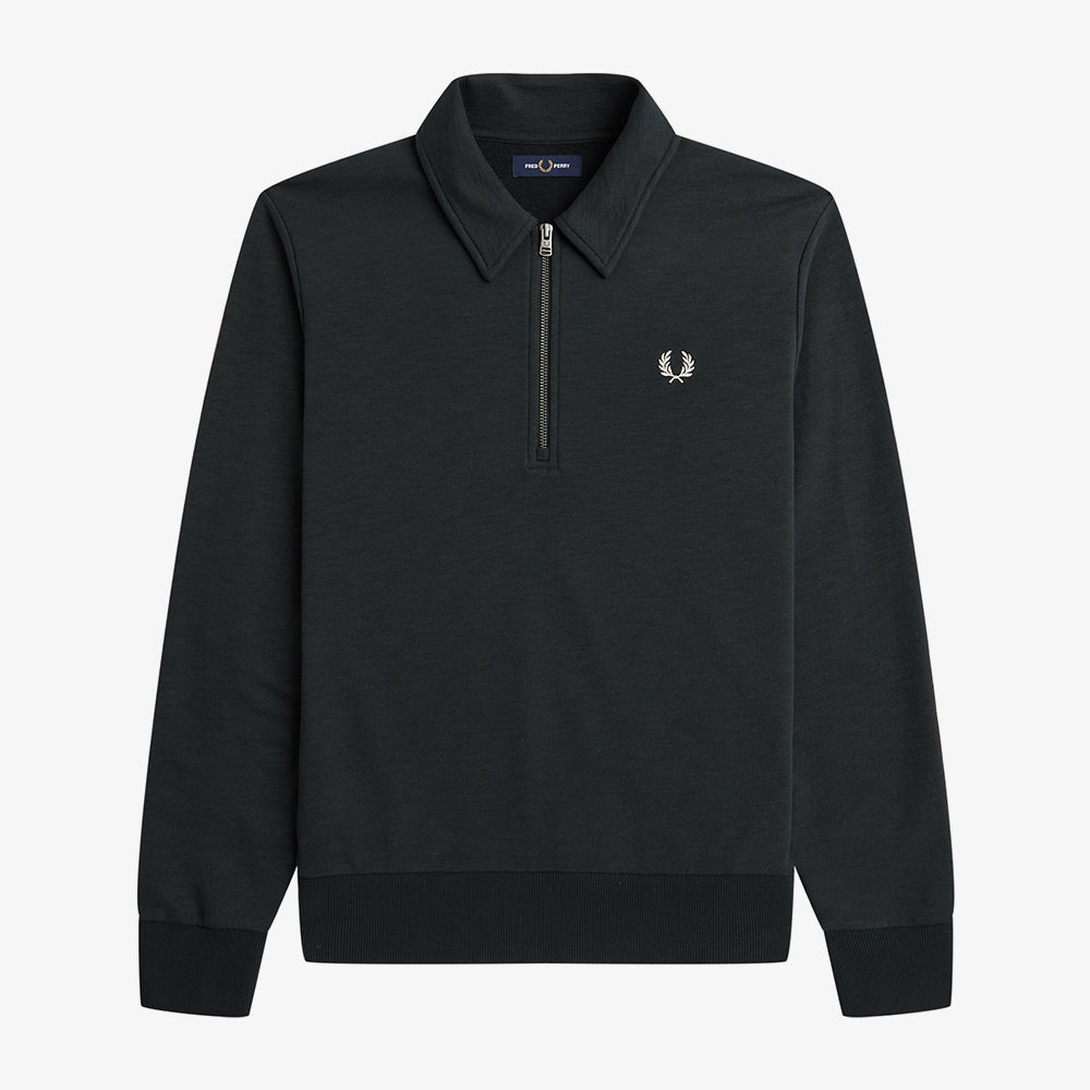 Zip Neck Collar Sweatshirt