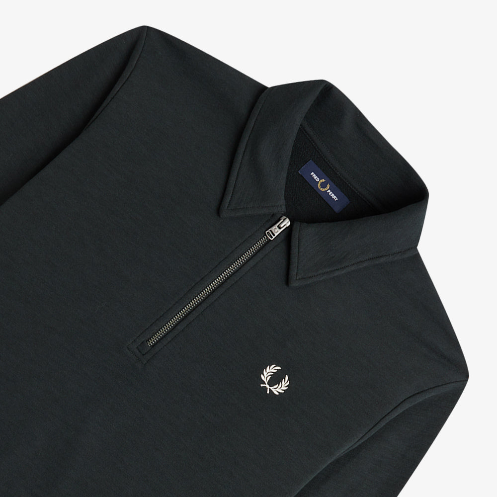 Zip Neck Collar Sweatshirt