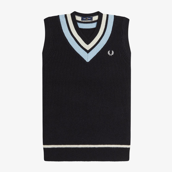 Striped Neck Knitted Tank