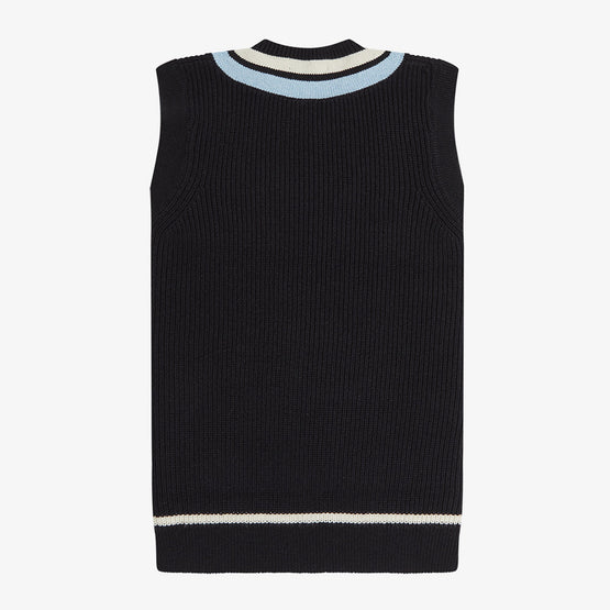 Striped Neck Knitted Tank