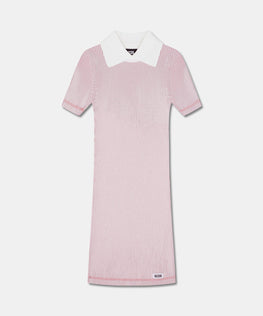 RIBBED COLLARED MINI DRESS