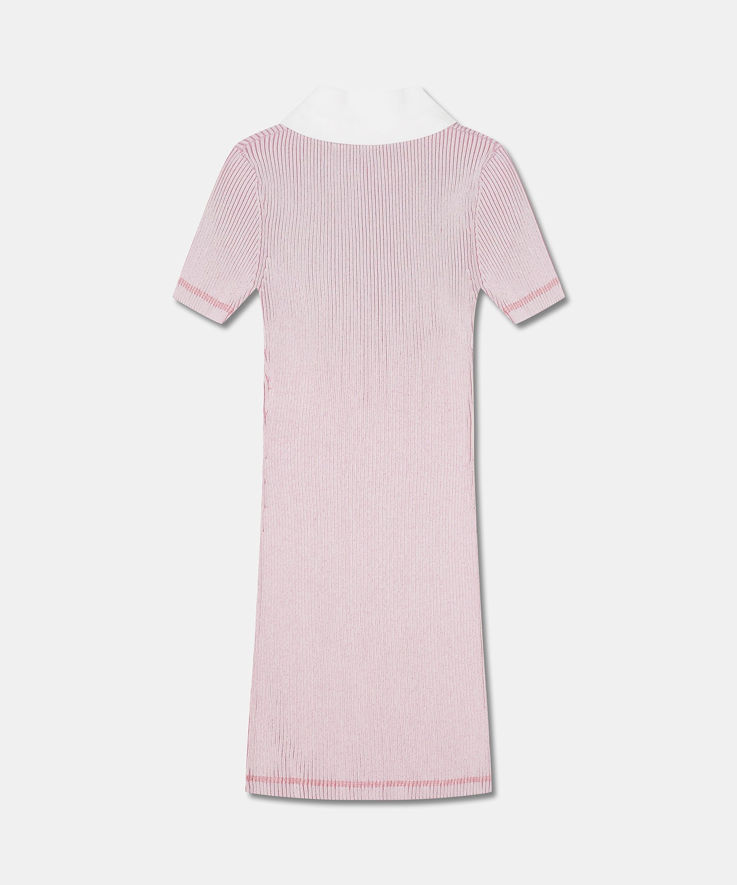 RIBBED COLLARED MINI DRESS