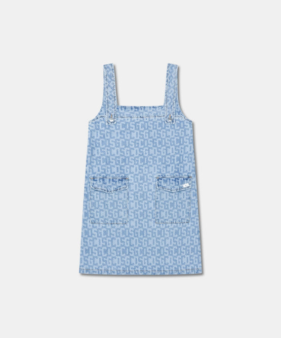 MONOGRAM DENIM POCKETS DRESS