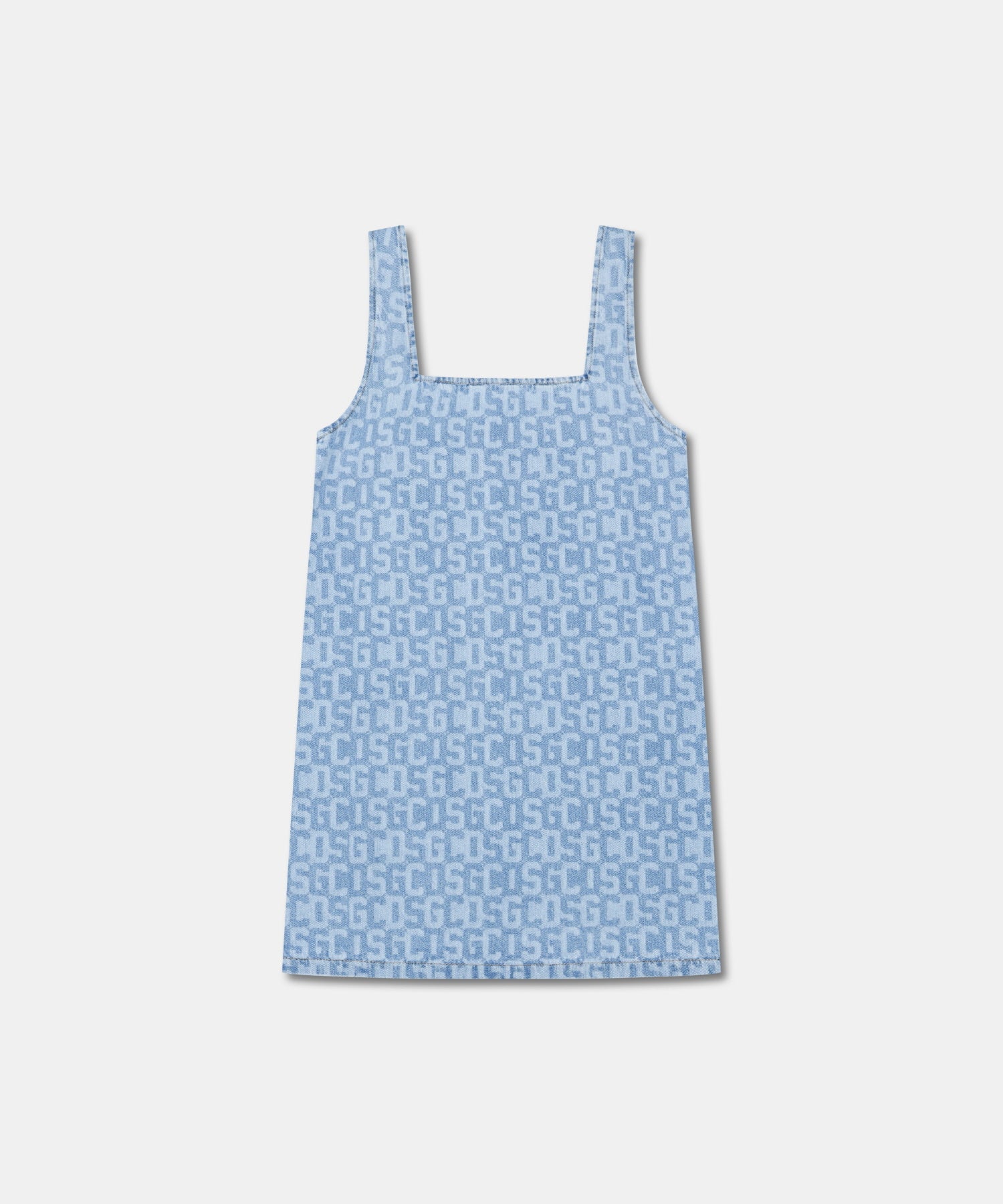 MONOGRAM DENIM POCKETS DRESS