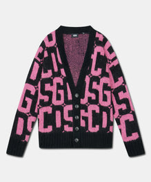 MONOGRAM BUTTONED CARDIGAN