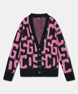 MONOGRAM BUTTONED CARDIGAN