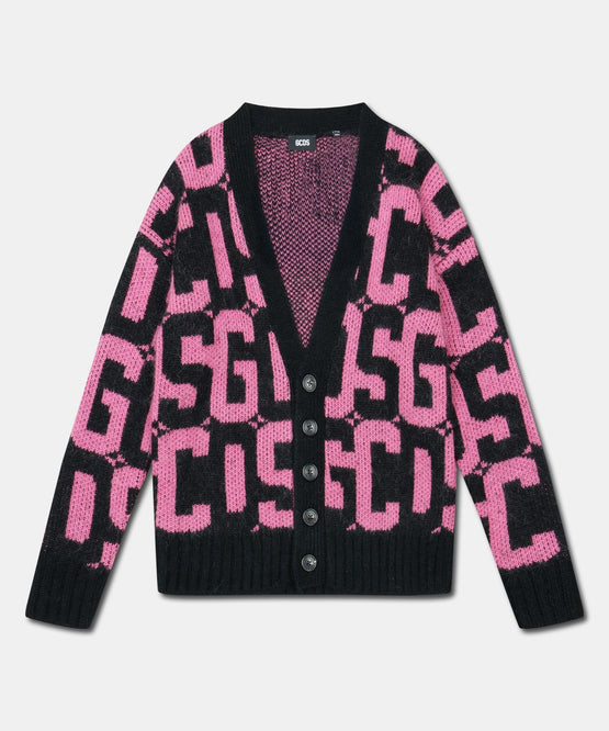 MONOGRAM BUTTONED CARDIGAN
