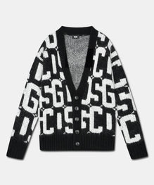 MONOGRAM BUTTONED CARDIGAN