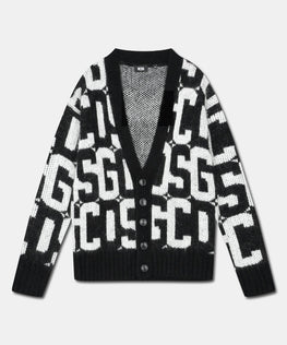 MONOGRAM BUTTONED CARDIGAN