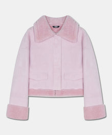 CROP SHEARLING JACKET