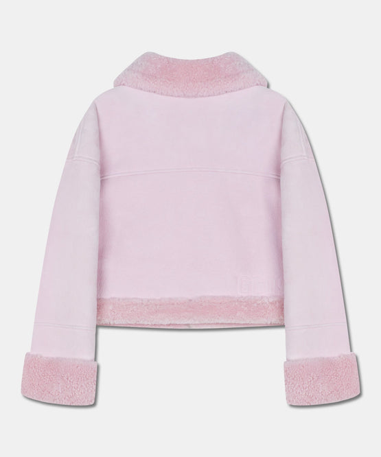 CROP SHEARLING JACKET